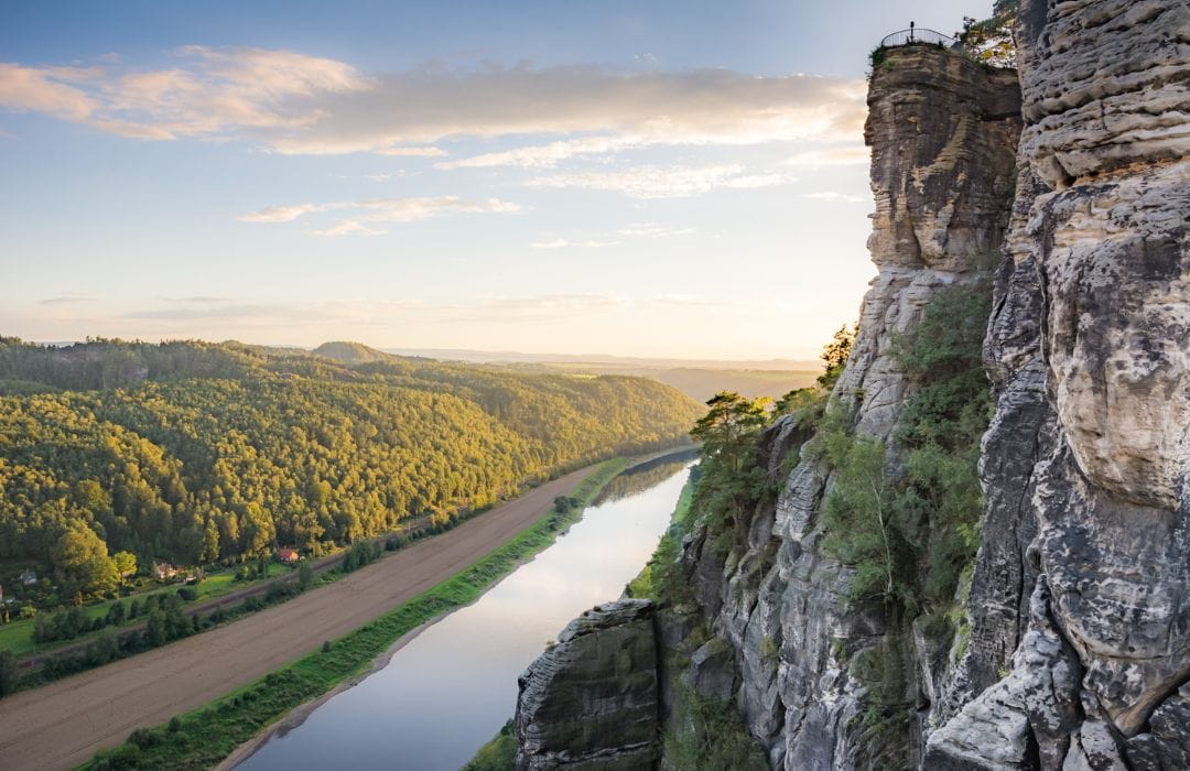 The Elbe sandstone mountains in Saxon Switzerland, SE Germany