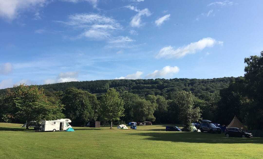Image showing the campsite at the River Dart Country Park