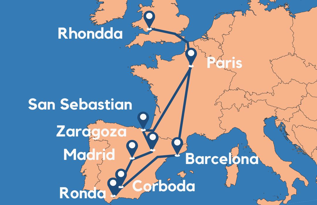 Rhondda to Ronda Flight Free UK